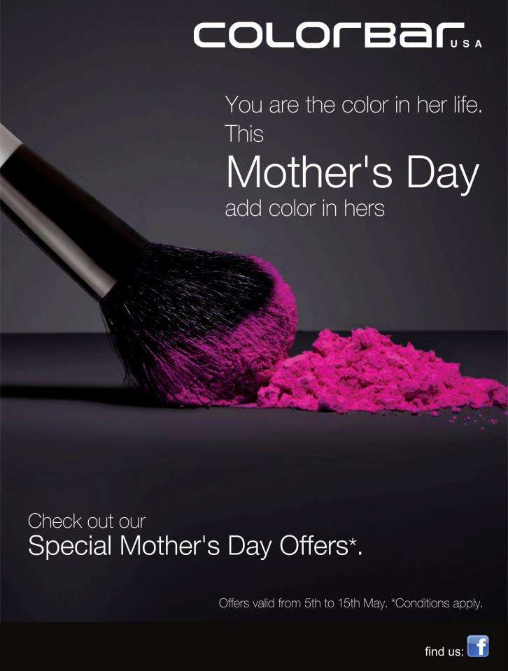 Mother's Day offer & Free Makeovers from 5 to 15 May 2013 at Colorbar