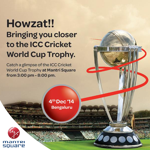 The World Cup was at Mantri Mall, Bengaluru today. We could take photos  with it (next to the cup) : r/Cricket