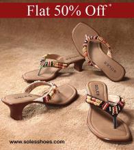 Flat 50% off Sale at Select Soles Shoes stores in Bangalore