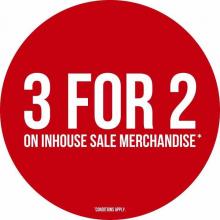 Get 3 for 2 on InHouse Sale Merchandise at Westside