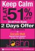 Flat 51% off* <strong>sale</strong> on all fresh stocks on 16 & 17 Feb 2013 at <strong>Jashn</strong> Garuda Mall Bangalore