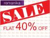 Remanika offers Flat 40% only for you!! Rush to your nearest remanika exclusive outlet.. Grab your favorite pick now!!! 