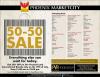 Events in Bangalore, 50-50 Sale, Flat 50% off on 50+ premium & International Brands, 19 July 2013, Phoenix Marketcity, Mahadevapura. 11.am to 10.pm